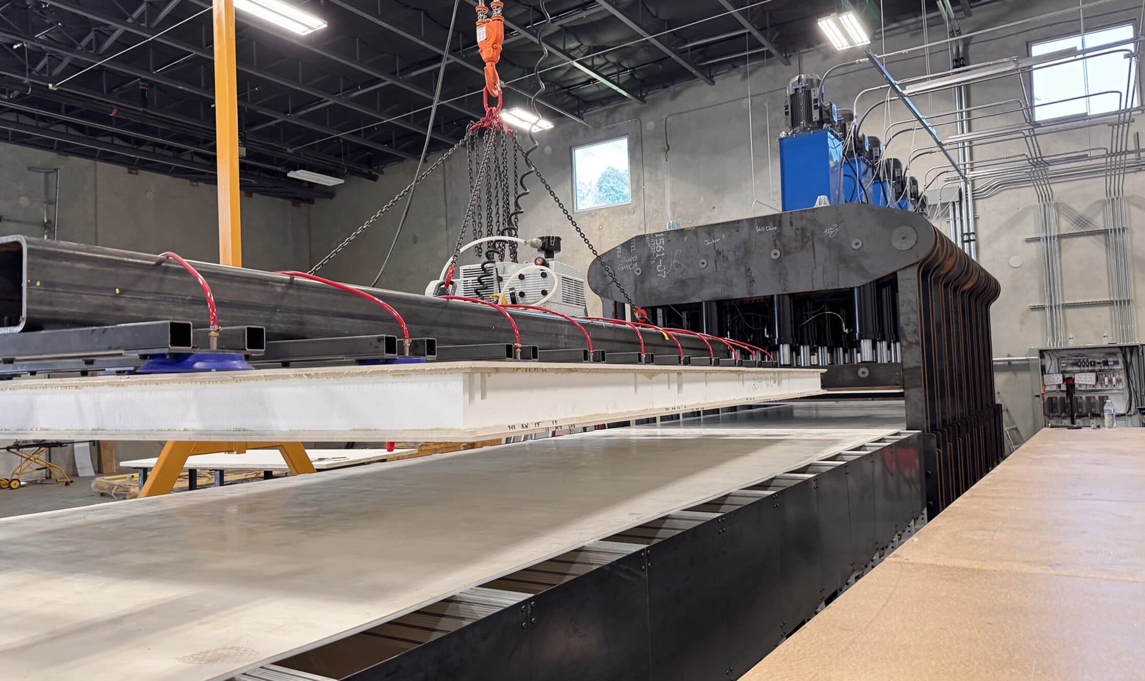 Large-scale manufacturing floor